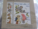 Fiona Jude Country Thread Cross Stitch Kit - Little Aussie Growth Chart